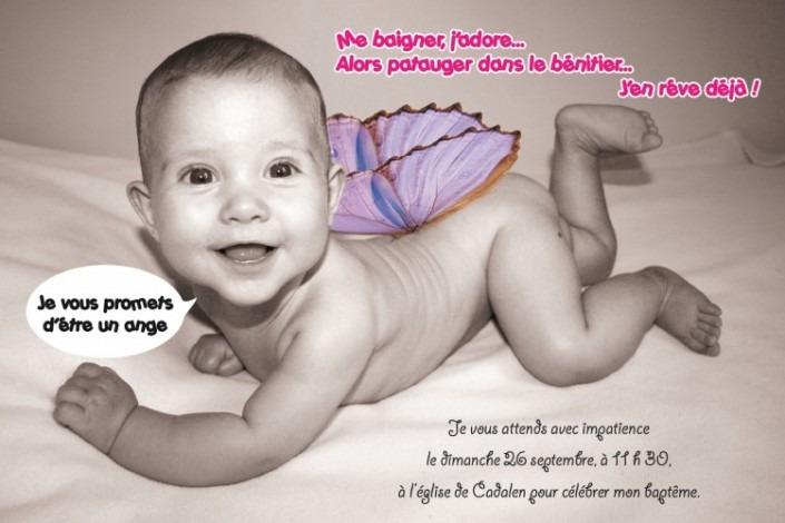 Faire-part de baptême Eden - Mw communication - Graphiste Webmaster Montauban Toulouse