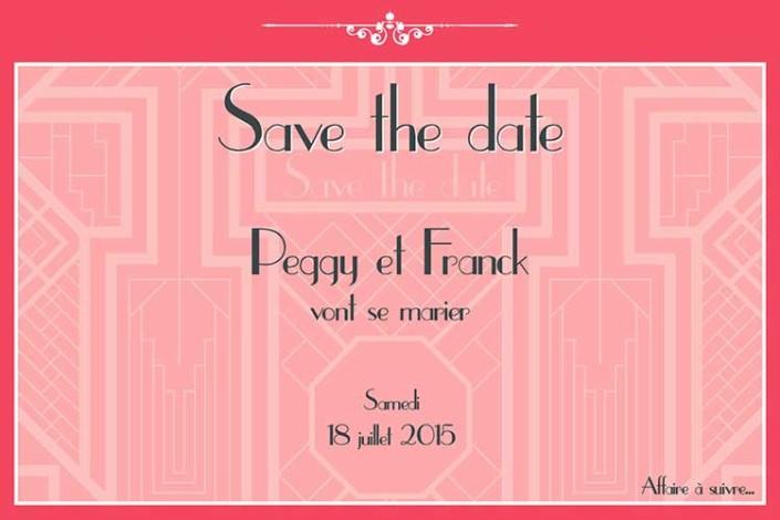 Save the Date Peggy et Franck- Mw communication - Graphiste Webmaster Montauban Toulouse