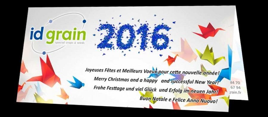 Carte de voeux 2016 Id grain - - Mw communication - Graphiste Webmaster Montauban Toulouse