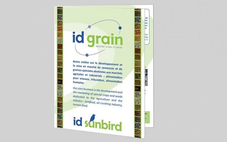 Dépliant Id Grain - - Mw communication - Graphiste Webmaster Montauban Toulouse