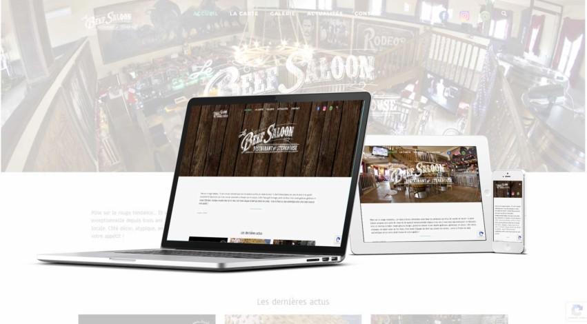 Site le Beef Saloon- Mw communication - Graphiste Webmaster Montauban Toulouse